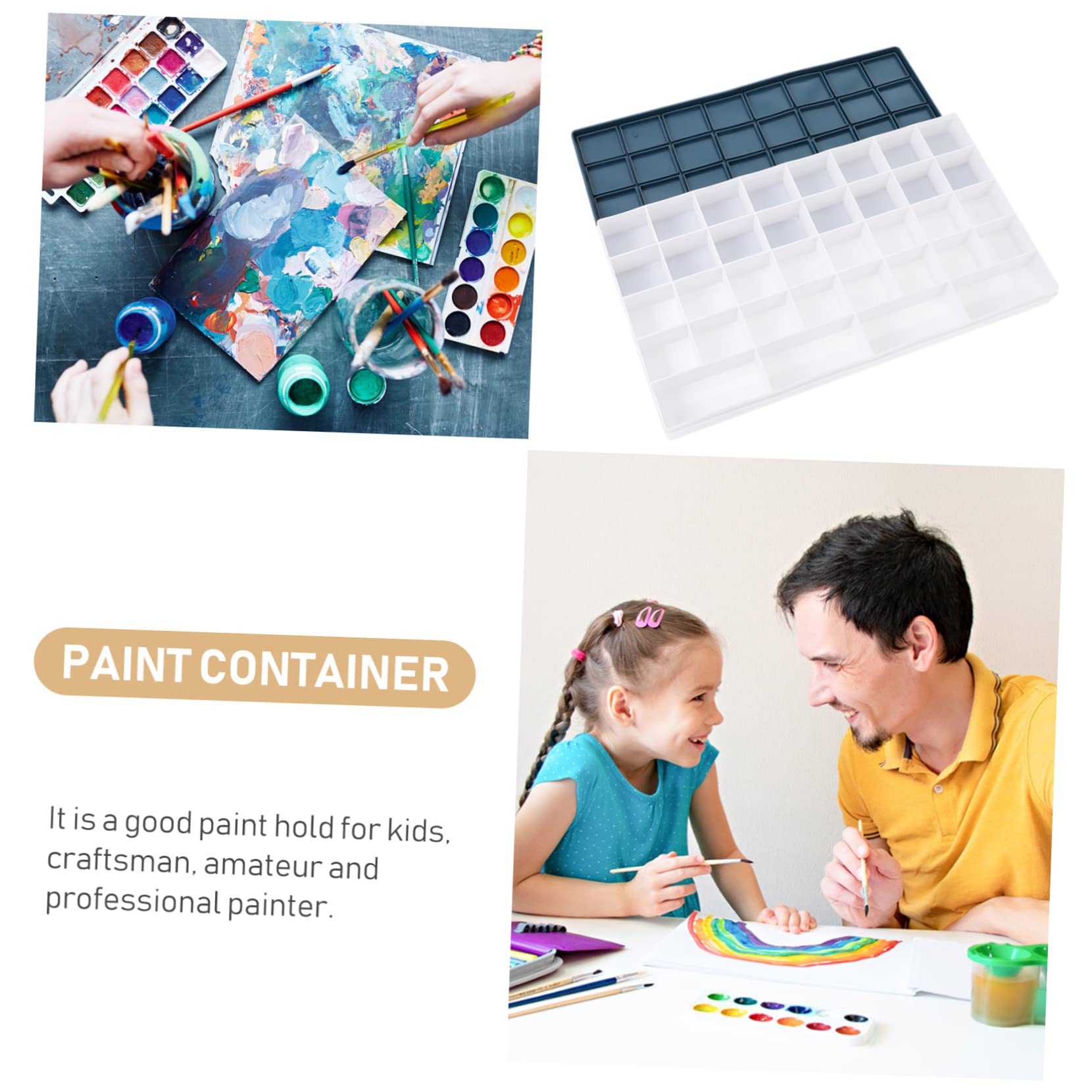 Boîte à Peinture en Plastique 25ml, Lot de 3, pour Artistes