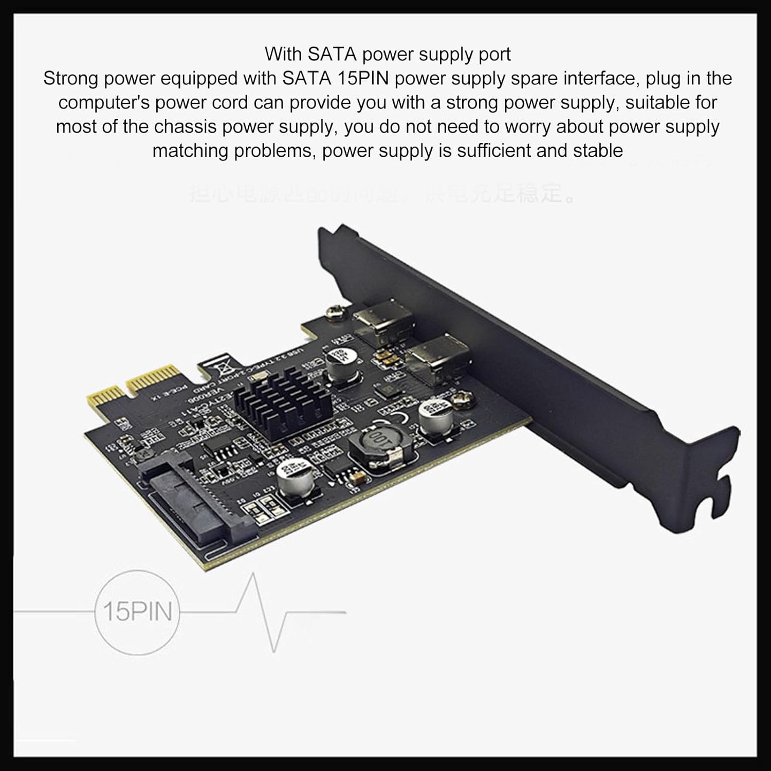USB 3.2 PCI Express Expansion Card Gen2 10Gbps PCIe Expansion Card, Type C PCI Express (PCIe) Expansion Card USB Card for Desktop PC