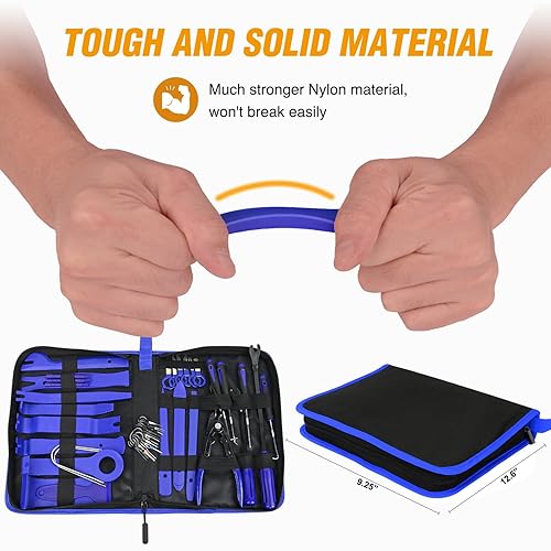 Vista 64 de GOOACC 190 clips de retención de automóvil y removedor de sujetadores, 18 tamaños y aplicaciones más populares, juego de remaches de pasador de 190