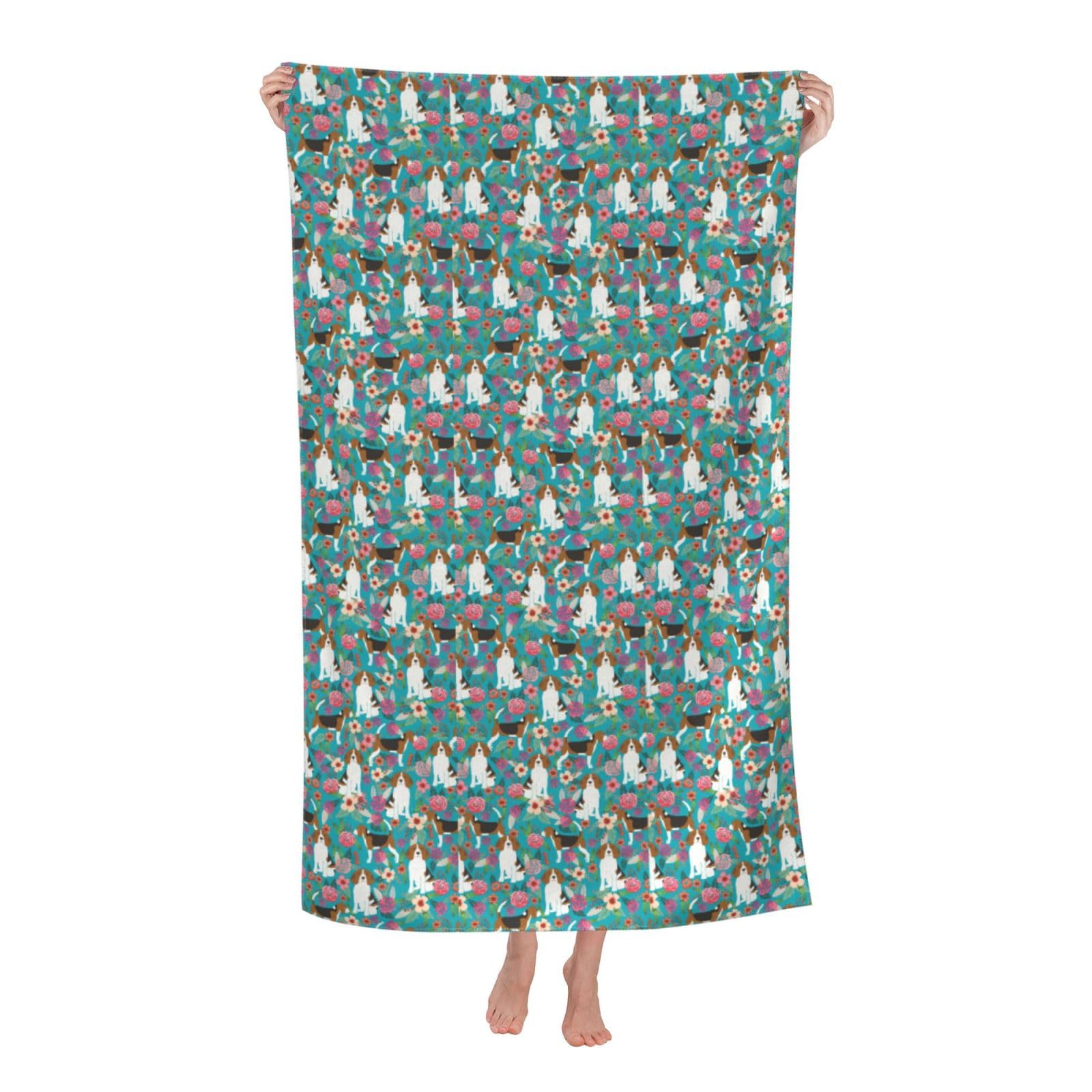 Cbaaghh Dog- Print Adult Beach Towels,Beach & Pool Towel,Beach Towels,Towels For Camping
