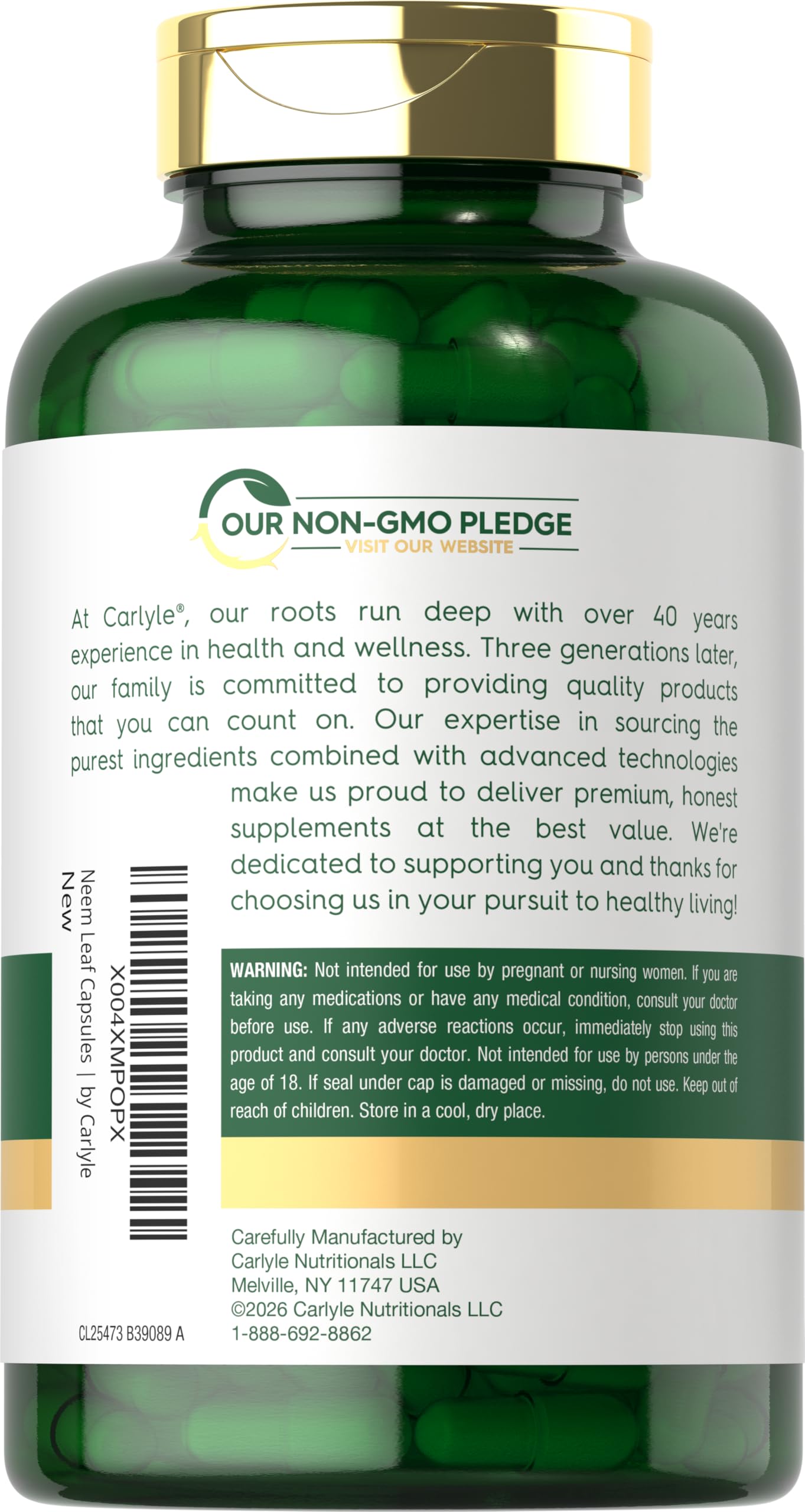 Carlyle Neem Leaf | 950mg | 120 Powder Capsules — Amazon image 3