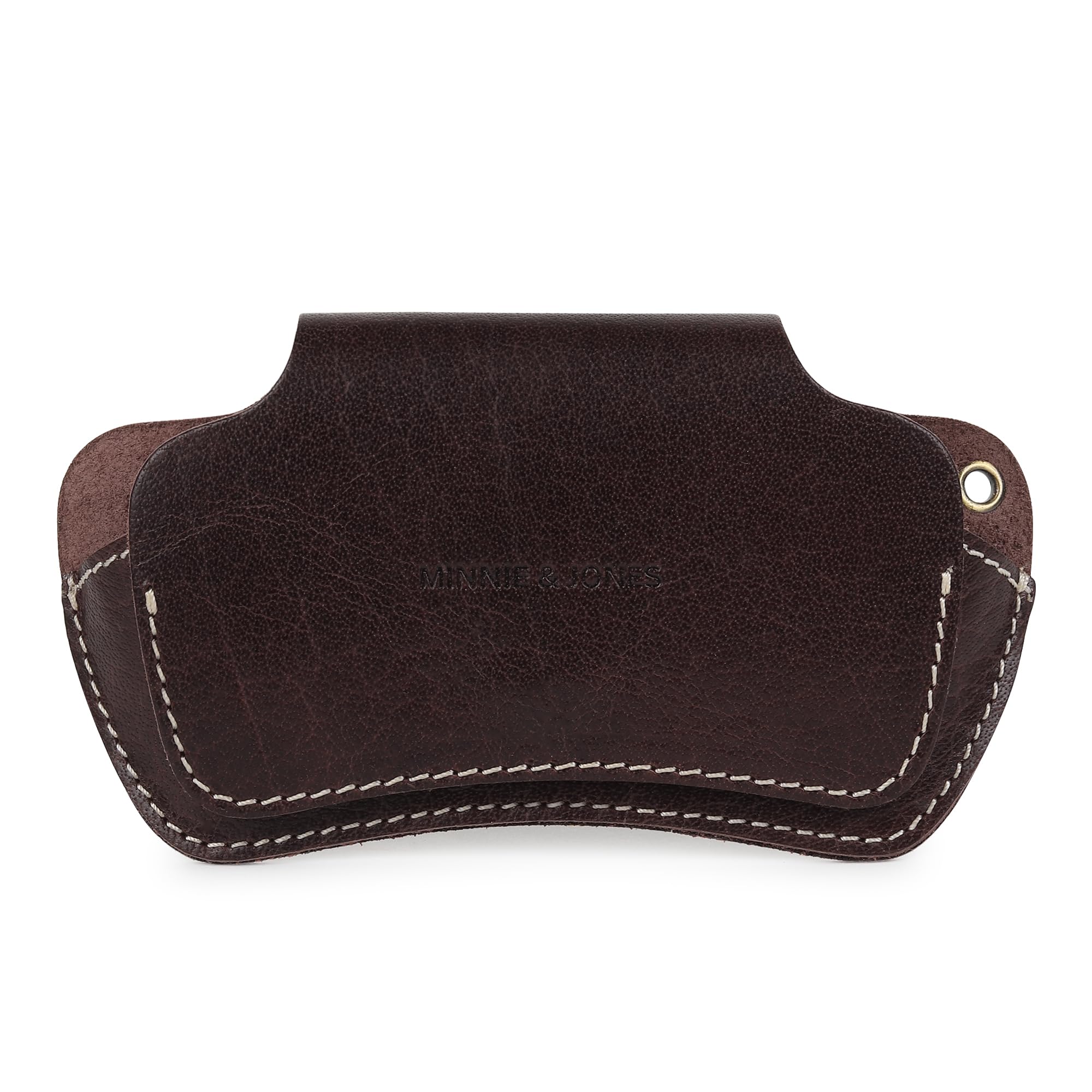 MINNIE & JONES® Handmade Leather Sunglasses Case | Premium Full Grain Leather Spectacle Case, Belt holder Sunglass Cover Luxury Glasses Box | Specs Pouch for Men and Women