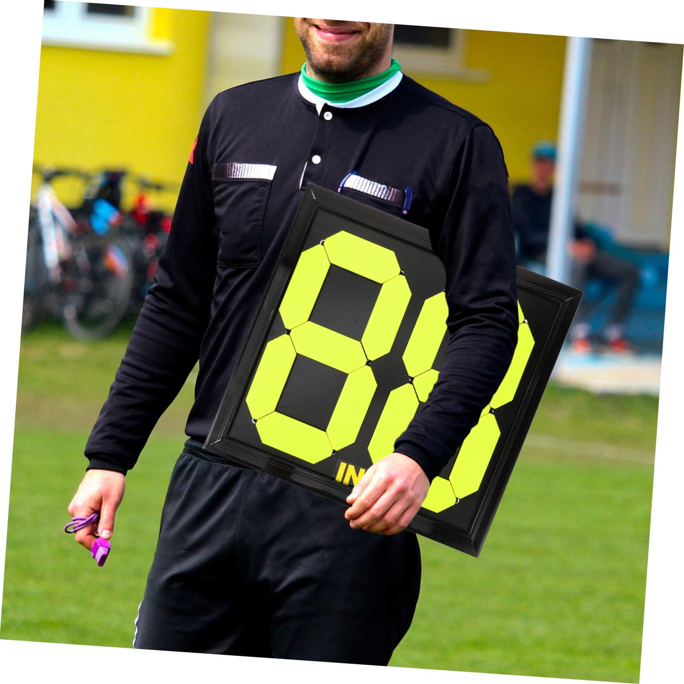 Tabella per Sostituzioni Calcio Manuale Numeri, Pp Nero per Arbitri