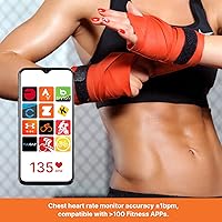 Vista 3 de LIVLOV V6 Heart Rate Monitor Chest Strap, Bluetooth 5.0 ANT+ Chest Heart Rate Monitor IP67 Waterproof HR Sensor for Peloton Polar Wahoo Zwift DDP