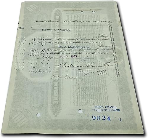 Miniatura 7 de Certificado de Acciones Coleccionables - Compañía que hizo el Titanic International Mercantile Marine 1915-20