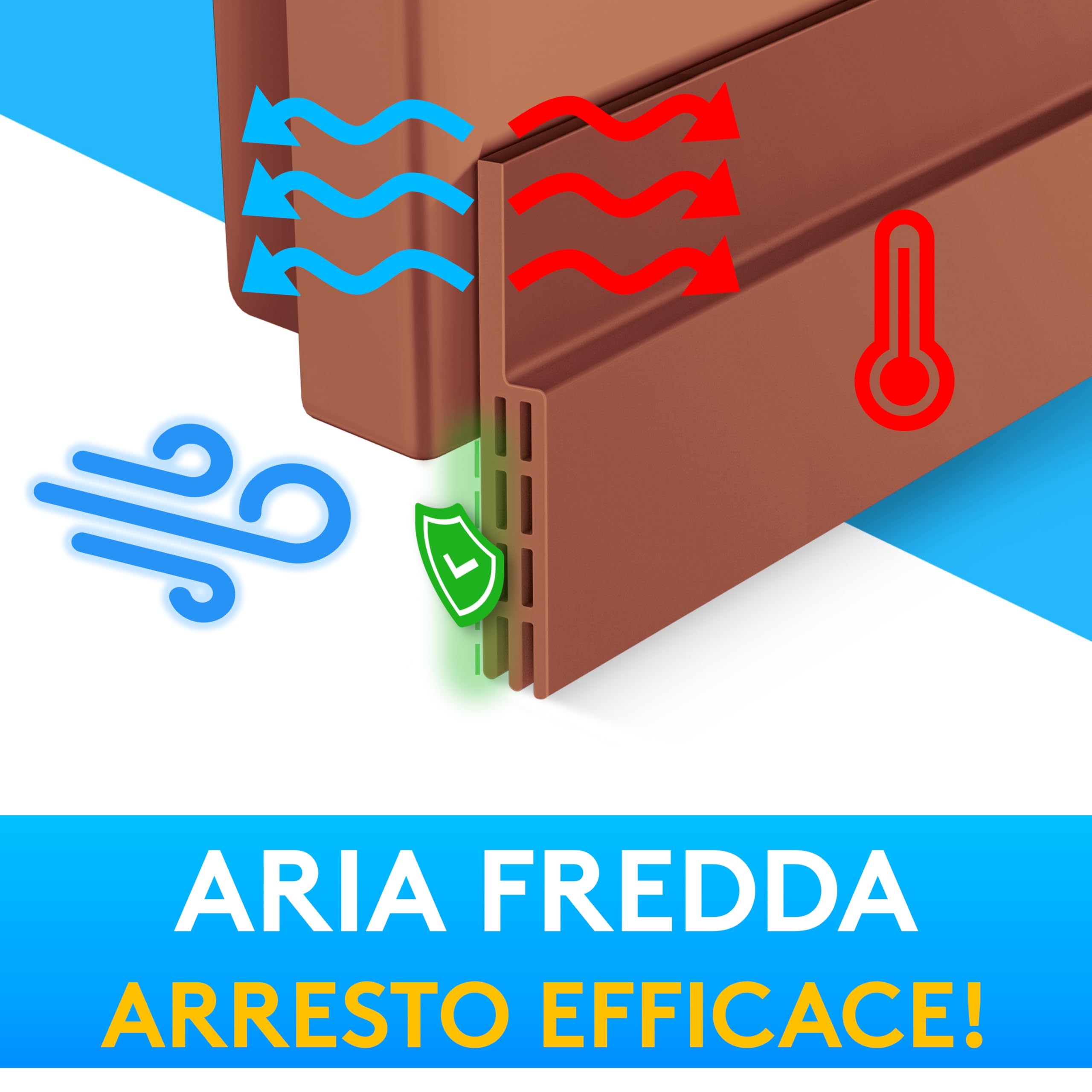SilverRack Paraspifferi porta blindata Premium - Paraspifferi sottoporta - 1x1m Marrone - Paraspiffero Isolante dal Freddo Ideale per l'Isolamento Acustico - Paraspiffero per Porta d'Ingresso