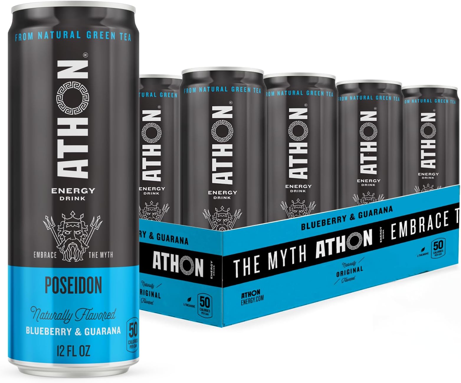 ATHON Natural Energy Drink Poseidon Blueberry Guarana