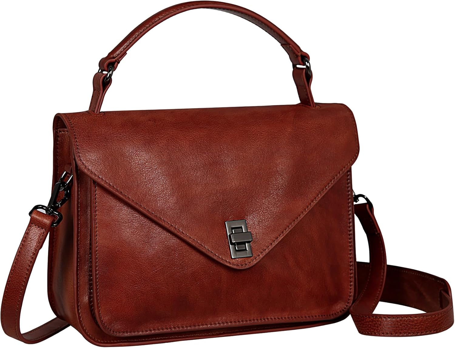 HESHE Leather Shoulder Bag Designer Crossbody Purses for Women Vintage Satchel Handbags Top Handle Bag for Work HESHE Leather Shoulder Bag Designer Crossbody Purses for Women Vintage Satchel Handbags Top Handle Bag for Work