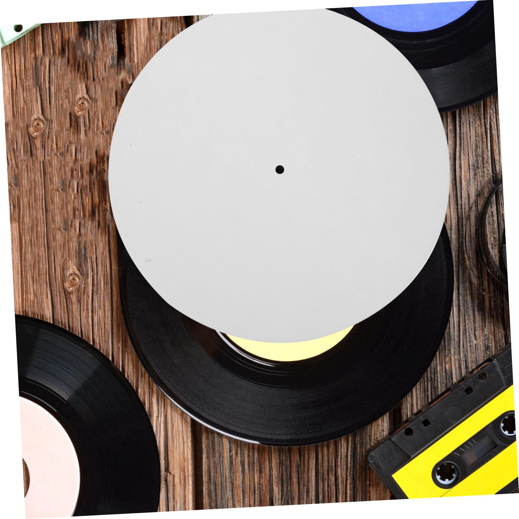 Levemolo Vinyl Record Pad Set 2pcs Felt Turntable Mats Record Player Slipmats Non-slip Protective Improve Sound Simple Design for of Turntables
