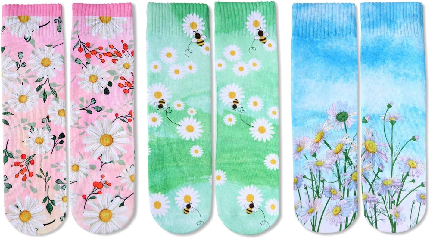 Benefeet Sox Funny Socks for Women Girls Novelty Crazy Design Patterned Casual Cotton Crew Socks Cute Ankle High Dress Sock - Image 3