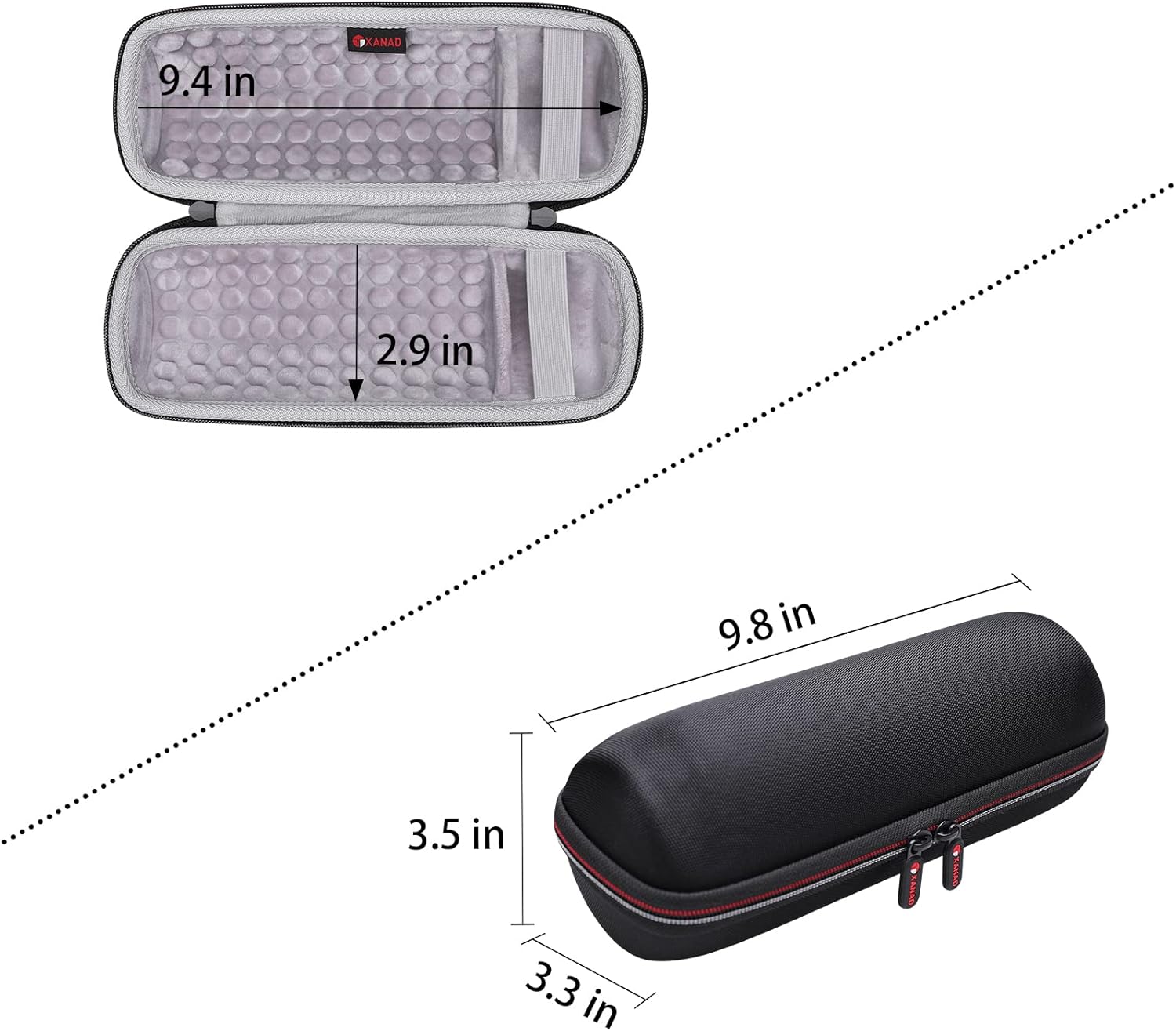 XANAD Travel Case for Bushnell Wingman GPS Portable Wireless Bluetooth Speaker - Carrying Organizer Storage Bag