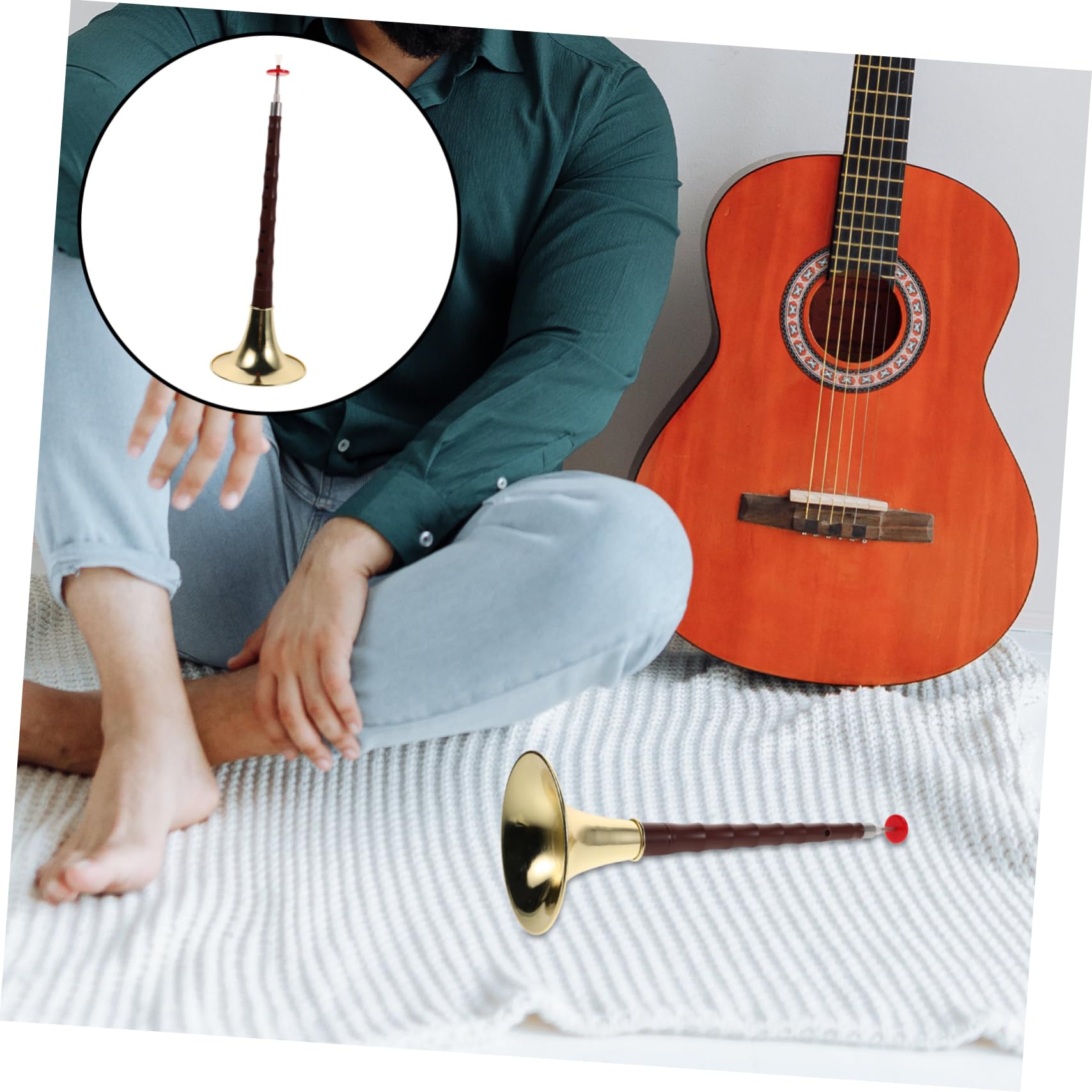 Yardwe Suona aus Abs Harz mit Antikratz Design Anfängerfreundliches Traditionelles Blasinstrument Leicht zu Spielen für Musikpraxis und Sammlung Satz