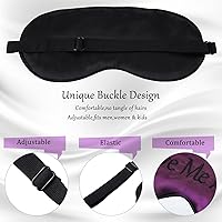 Vista 4 de 8 Piezas de Máscara para Dormir de Seda con Correa Ajustable, Antifaz Suave para Bloquear la Luz para Mujeres y Hombres, para una Noche Completa