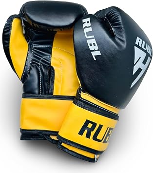 RUBL 3'lü Boks Seti, Boks Eldiveni, El Bandajı ve Silikon Dişlik, Antrenman ve Sparring Seti, Siyah Sarı