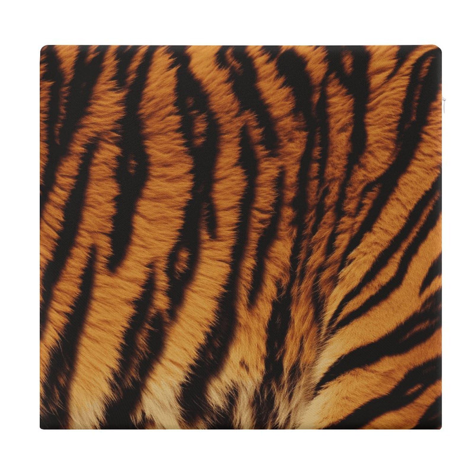 LDGSUPH Tiger Stripe Seat Cushion Office Chair Cushion Square Cushion Zabuton Soft Floor Cushion Comfortable Couch Cushion Support Memory Foam Chair Pad for Home Travel Car