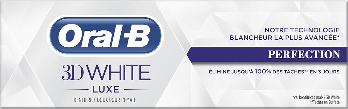 ORAL-B Manual 3DWhite Luxury Perfection Whitening Toothpaste, 75 ml