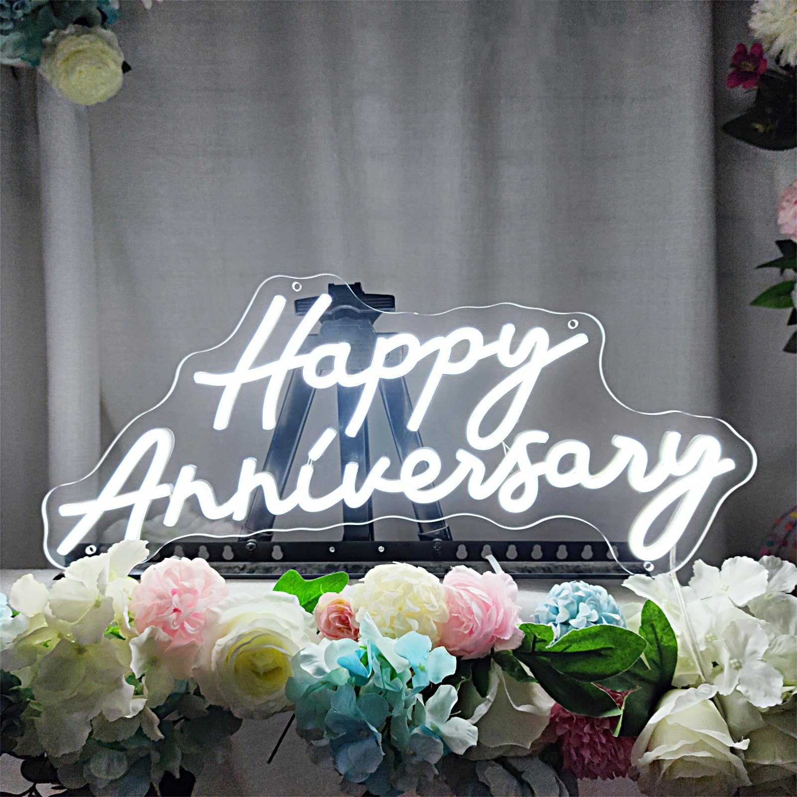 Amazon.co.jp: Happy Anniversary ネオンサイン 壁装飾用、Happy