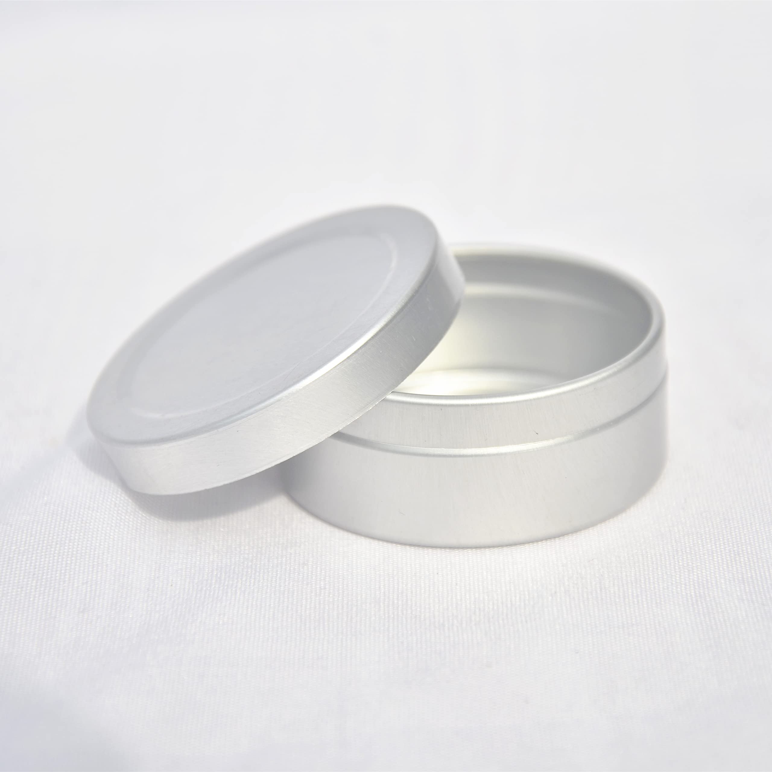100 Stück 20ml Silber Leere Aluminiumdose Aluminium Runde Dosen Aludose mit Stülpdeckel Blechdosen Cremedosen für DIY Salben Kerze Kosmetik Rasierseife