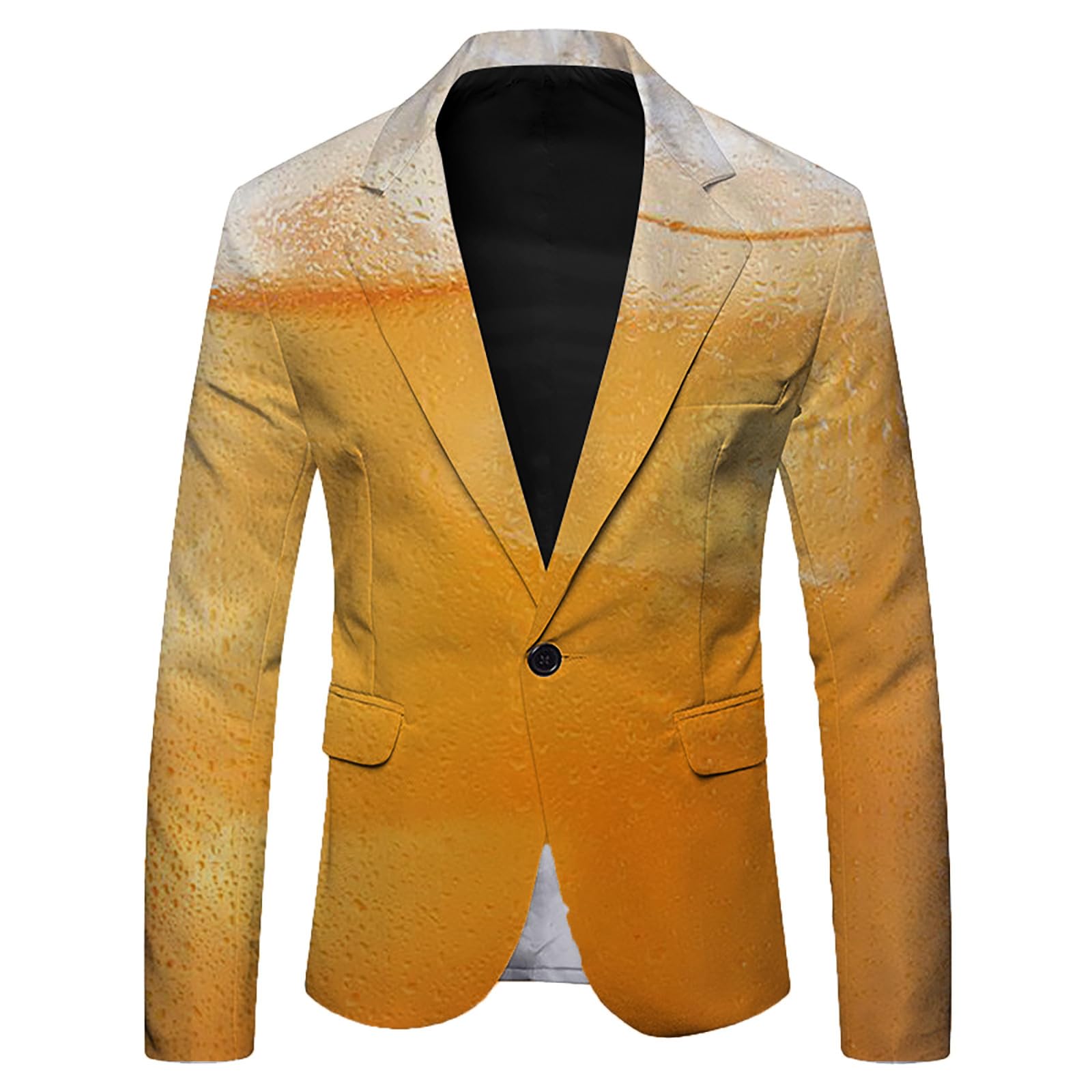 Generisch Elegante giacca da uomo con stampa birra dell'Oktoberfest, elegante abbigliamento per feste, comodo, casual, per uomini e donne