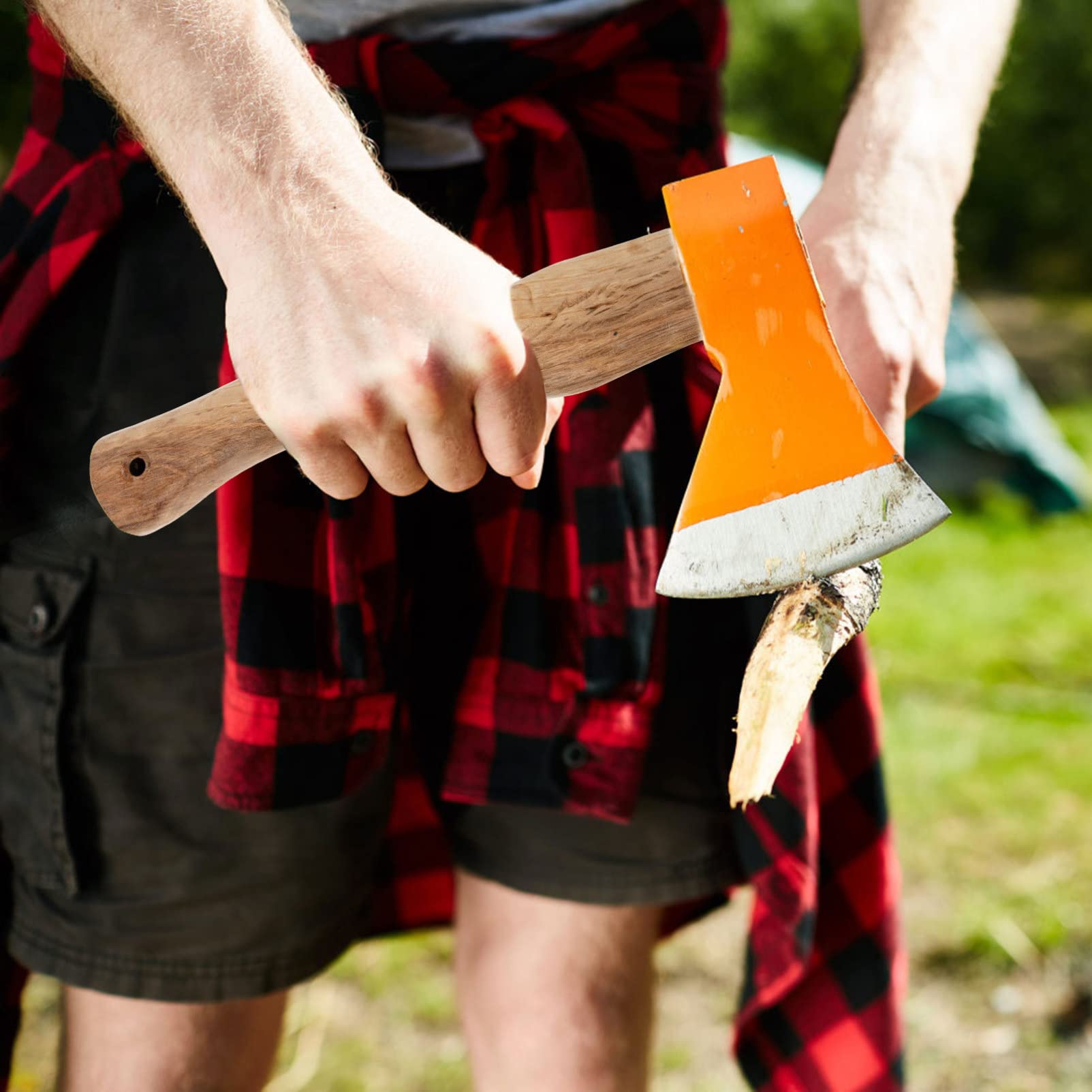 DOITOOL Wood Replacement Handle for Camp 14.6 Inch Hatchet Handle Replacement, Hickory Hatchet Handle Replacement, 27x4.5cm