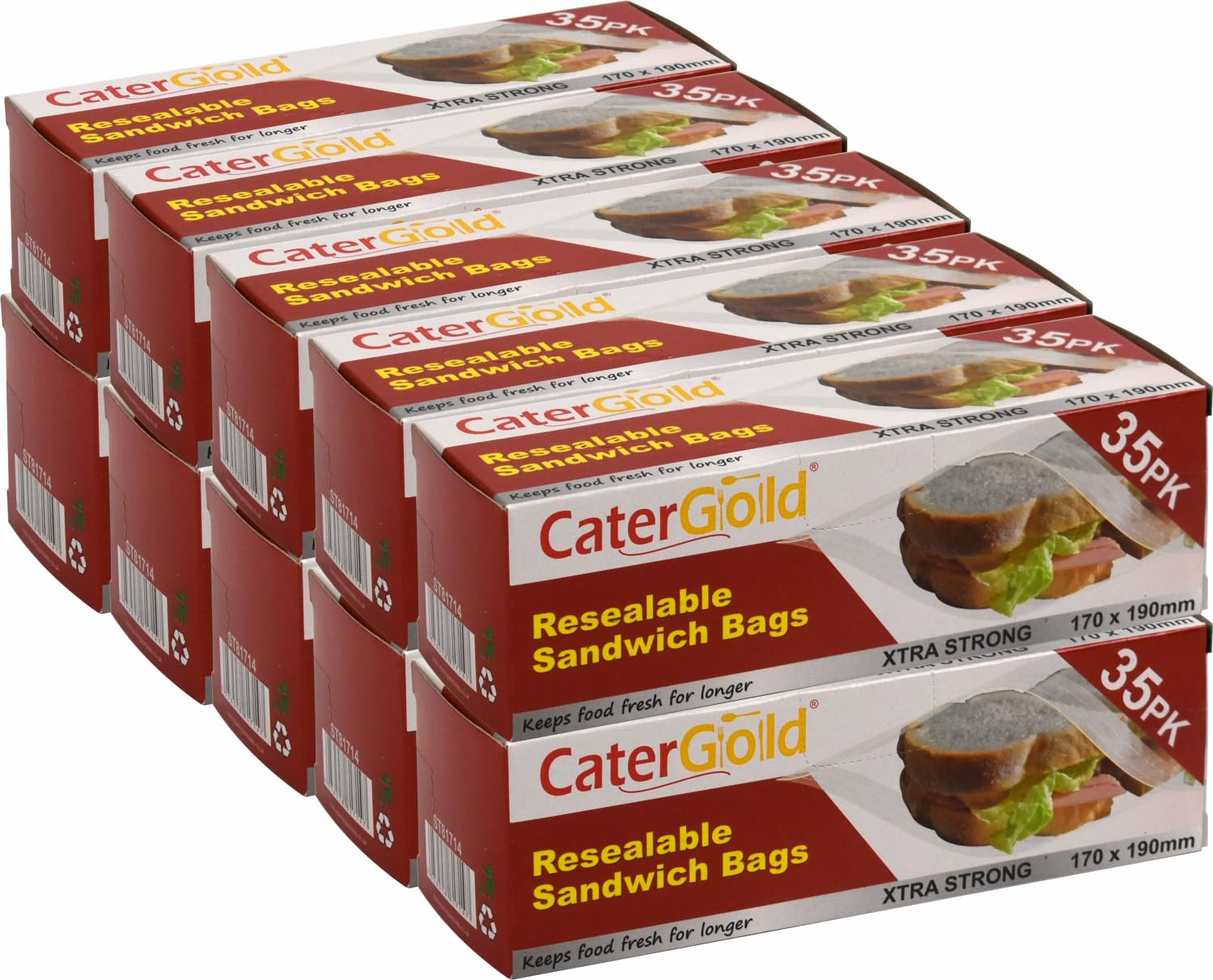 Lavv Housewares Ltd Clear Plastic Ziplock Sandwich Food Bags 17 X 19Cm 35Pk (350 Bags)