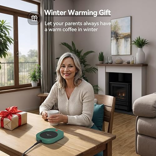 Miniatura 6 de Calentador de cera derretida para velas en frascos, libera de forma segura aromas sin llama, calentador de tazas de café para escritorio de