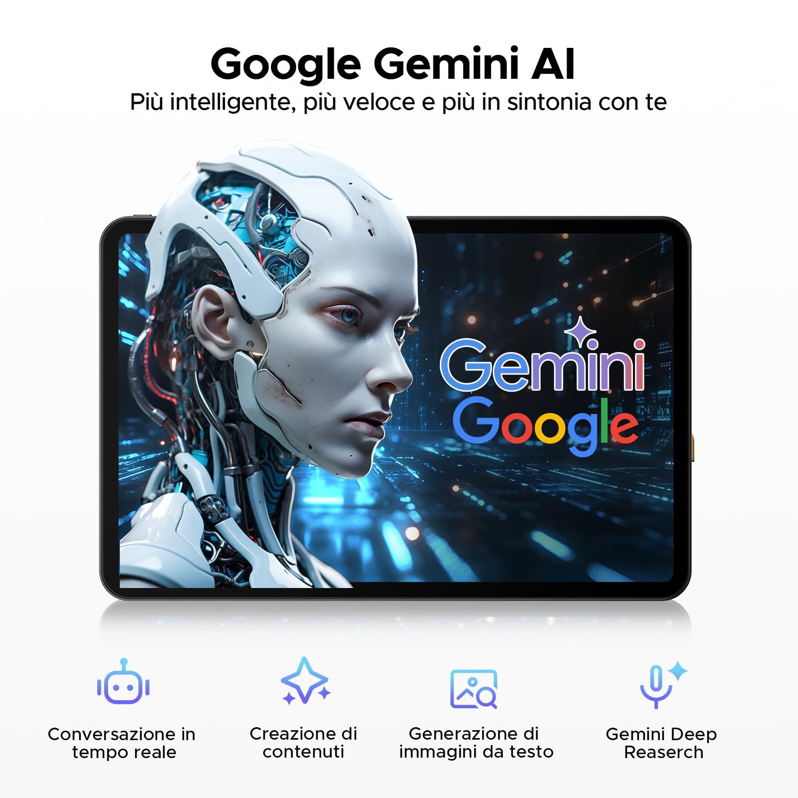 P13 Tablet 13 Pollici Android 16 e Gemini AI, 2.4K/120Hz, 48GB RAM+128GB ROM/2TB TF, 12000mAh/18W, T7280 Octa-Core, 13MP, Face ID/WiFi5/GPS/OTG, Tablet con Tastiera e Penna, Grigio