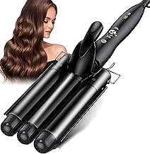 Lockenstab 3 Fässer Welleneisen für haare 25mm Lockenwickler mit zweistufiger Temperaturregelung schnell aufheizen Lockenstäbe Welleisen Schnelle Heizung Große Welle für Lange/kurze Haare
