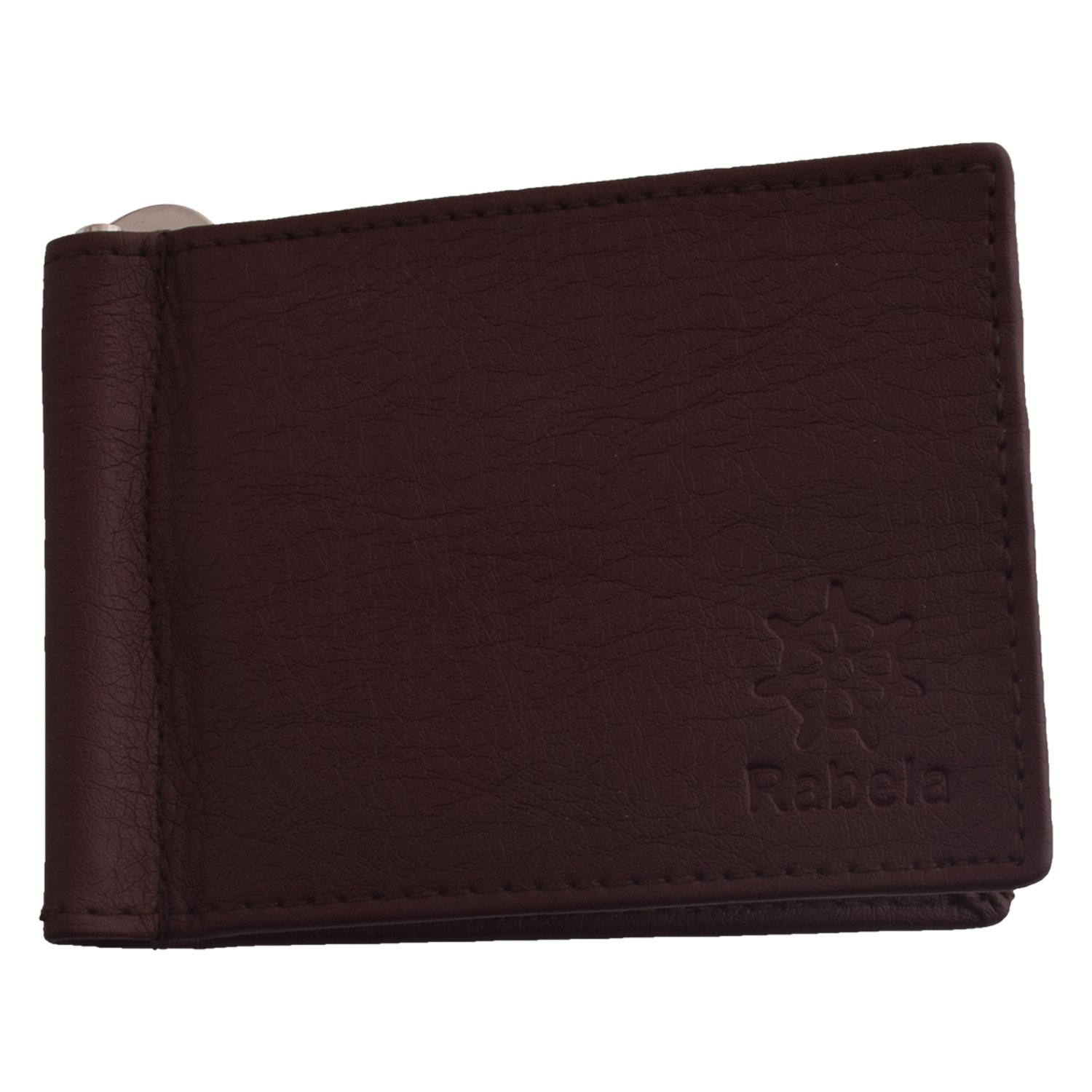 rabela Men's Dark Brown Card Wallet with Money Clipper RW-1016-picture-27