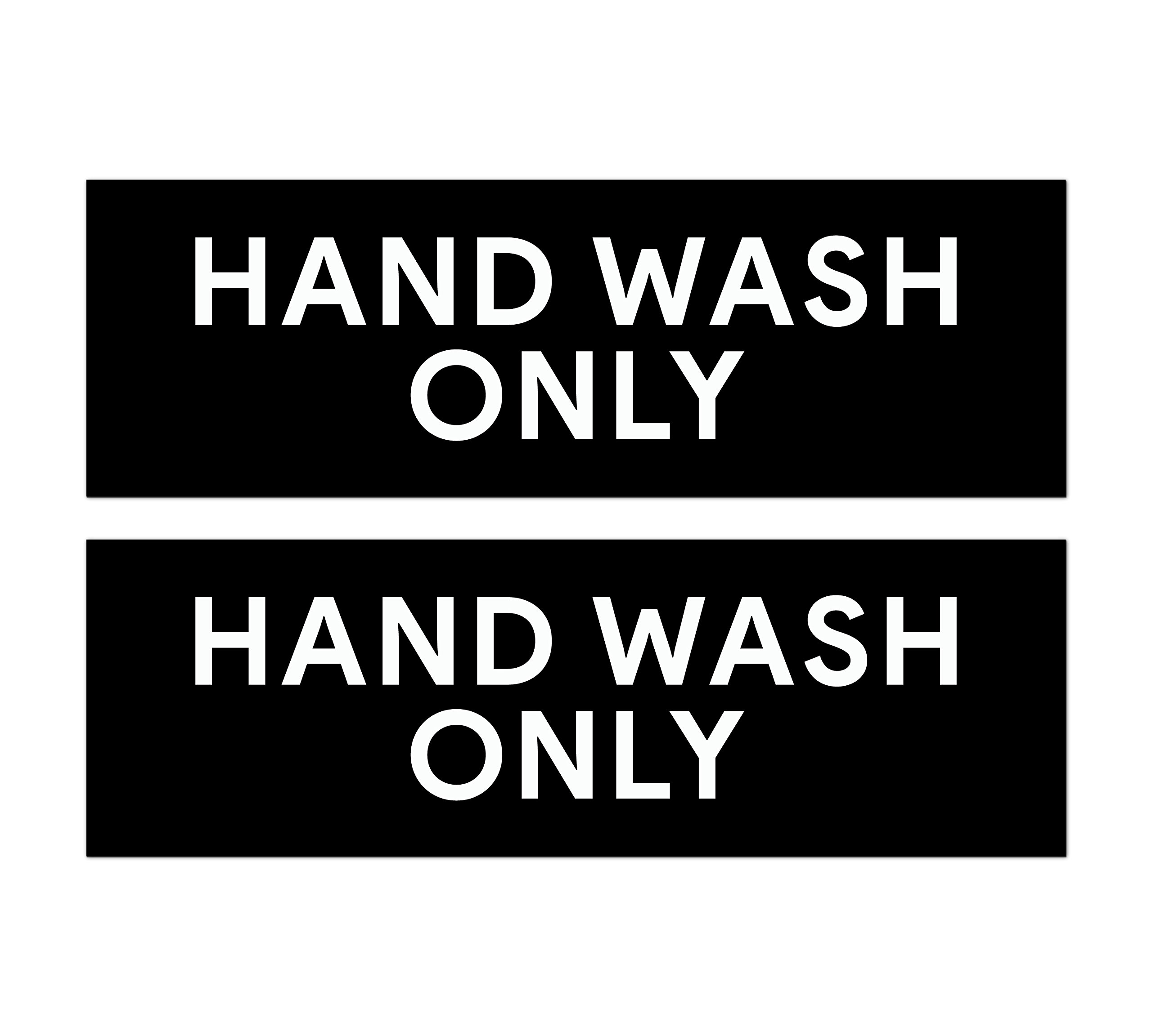 Hand Wash Only Sticker Signs | Workplace Hygiene Reminder for Restaurants, Commercial Kitchens, Hospitals, Clinics, and Medical Facilities (Pack of 2)