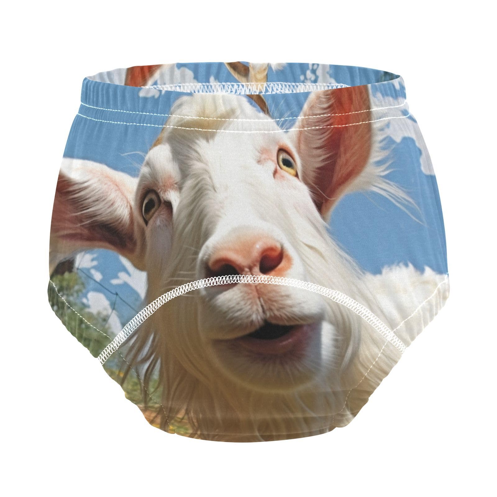 Coikll Goat Looks Into The Camera Toddler Training Underwear Waterproof Baby Pee Pants-3T Multicolor