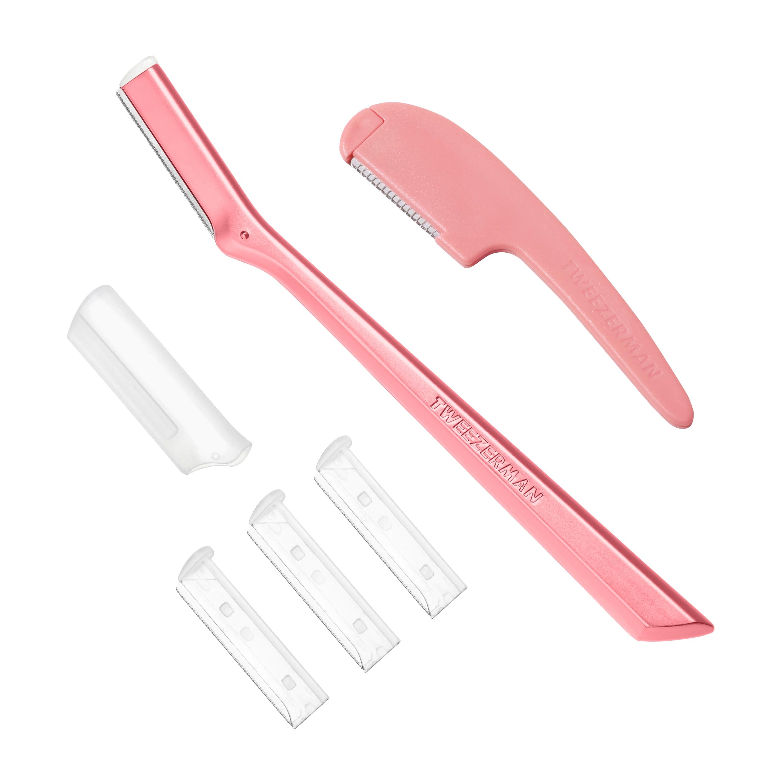 Tweezerman Prep &amp; Plane Facial Razor Set Tea Rose
