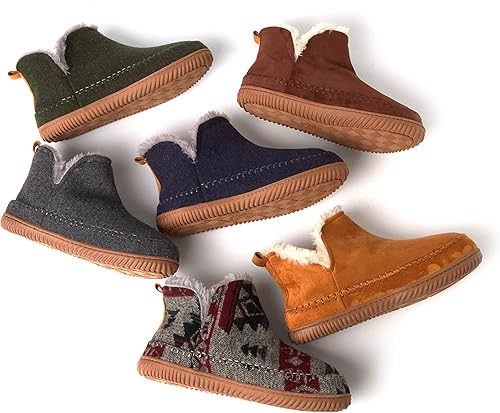 Miniatura 5 de Dearfoams Alpine Brixen - Botas cómodas de espuma viscoelástica para interiores y exteriores para hombre