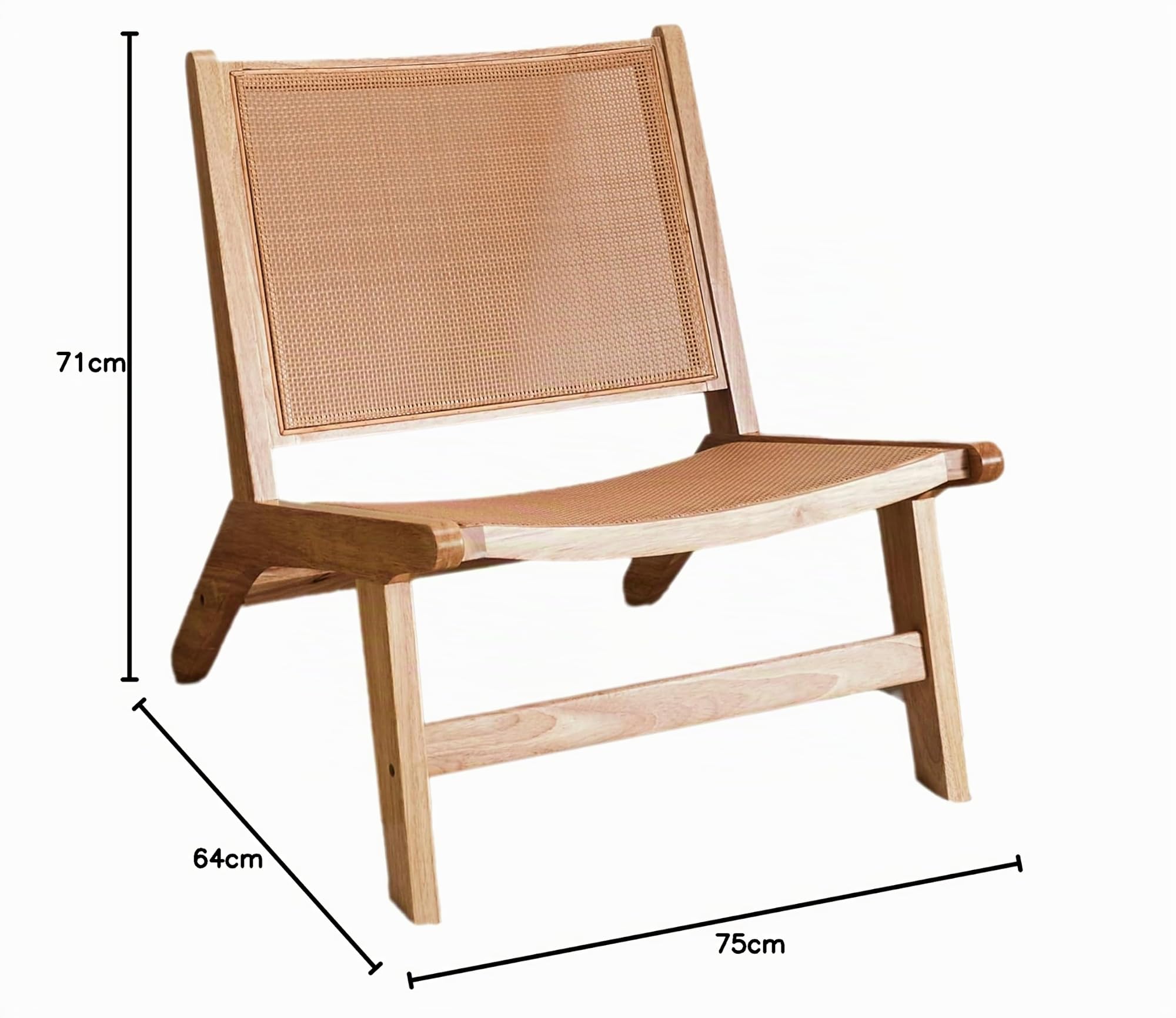 HOME DECO FACTORY, HD0333, Fauteuil, Modèle Bali, Collection Natural Crush, Mobilier Contemporain, Assise, Canapé et Fauteuil, 64 x 75 x 71 cm, Marron