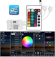 Vista 8 de RGBZONE Controlador WiFi RGB LED de 4 pines, Controlador de tira de luz LED inteligente de 2 puertos, DC 5V/12V/24V para tiras de luces SMD 5050