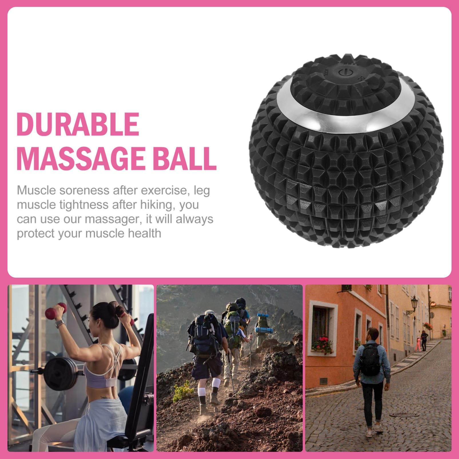 Rodillo Para Fascia y Pelota De Masaje Eléctrica Bolas De Masaje Premium Para Pies y Manos De Dolores Musculares