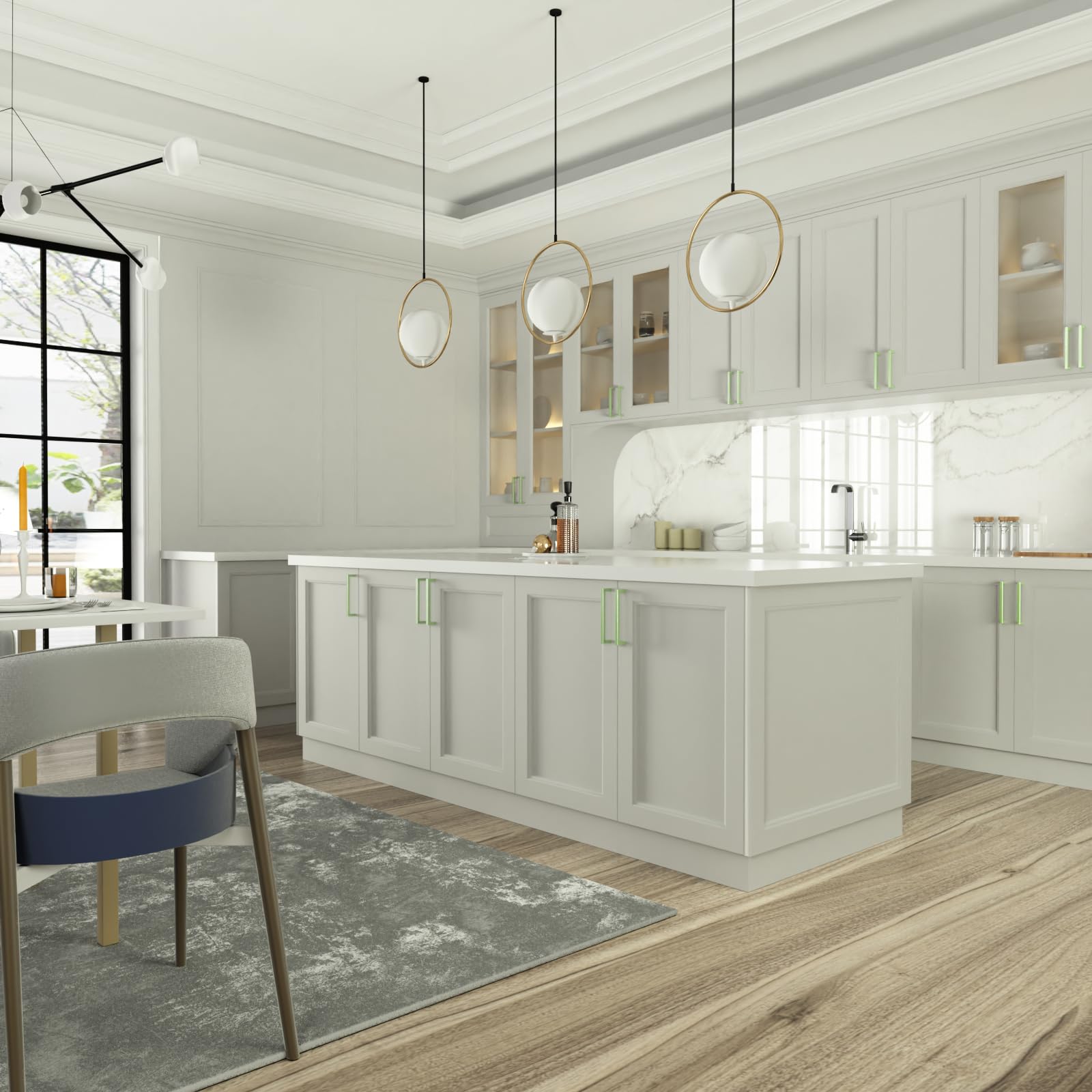 Lot De 4 Portes D'armoire Cuisine Granit Blanc – Idéal Pour Relooker Ta Cuisine !
