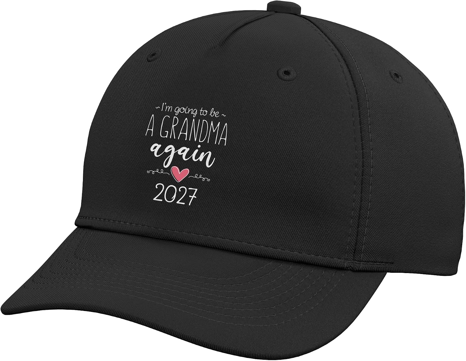 I’m Going to Be a Grandma Again Est 2027 Second Time Grandma Adjustable Baseball Hat