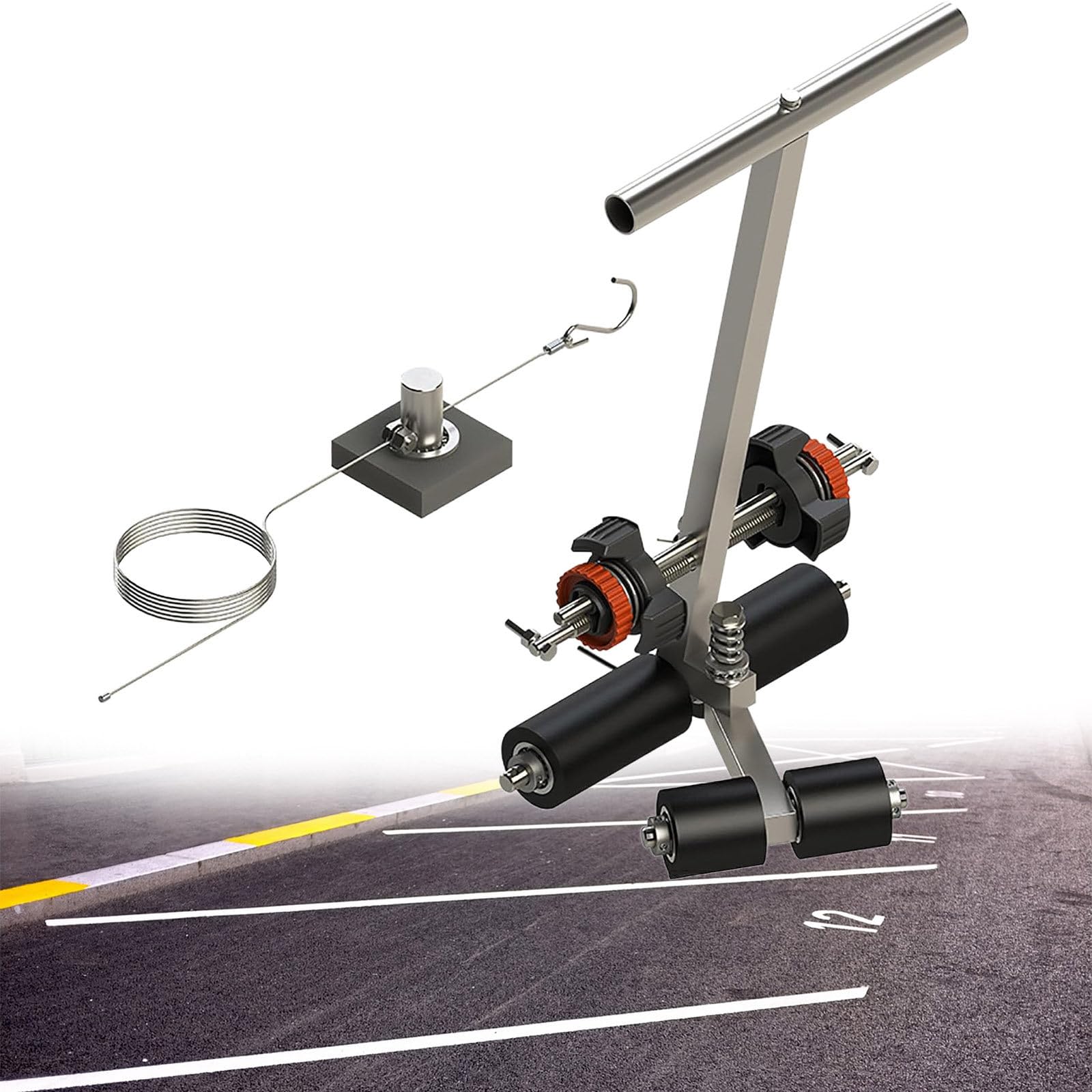 asdchZen Striping Line Marking Machine, Line Striping Machines Masking Tape Marking Equipment Tape Pasting Machine For Basketball Courts, Road Warning And Parking Space,
