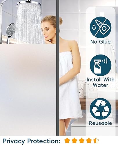 Miniatura 10 de Película decorativa de privacidad para ventana de arco iris, tinte para ventana de vidrieras para el hogar, calcomanías 3D para ventanas de vidrio,