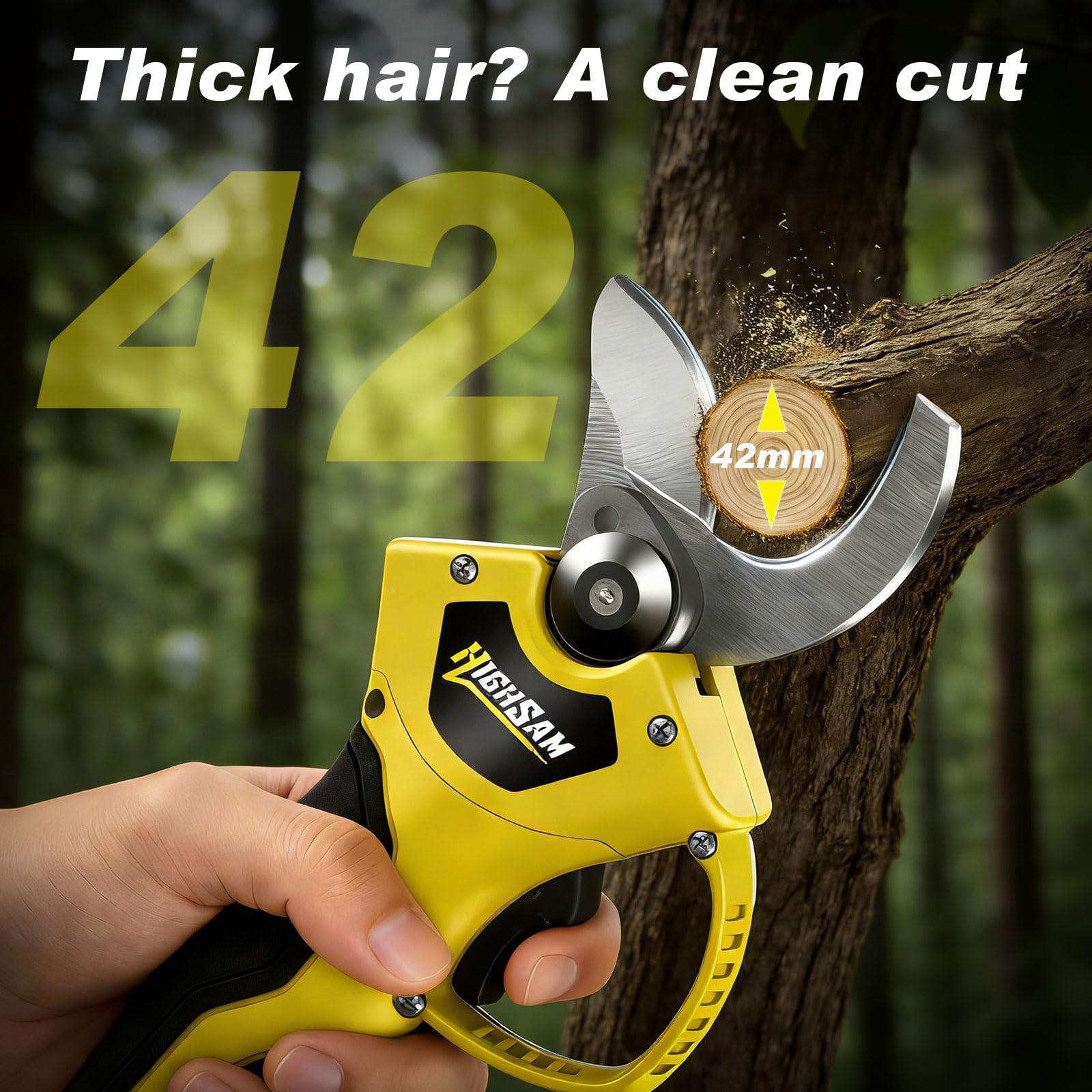 Sierra de Cadena Mini 8 Pulgadas Inalámbrica 4 en 1 Motor Sin Escobillas Vástago Telescópico 4,2m 2×4,0Ah Baterías
