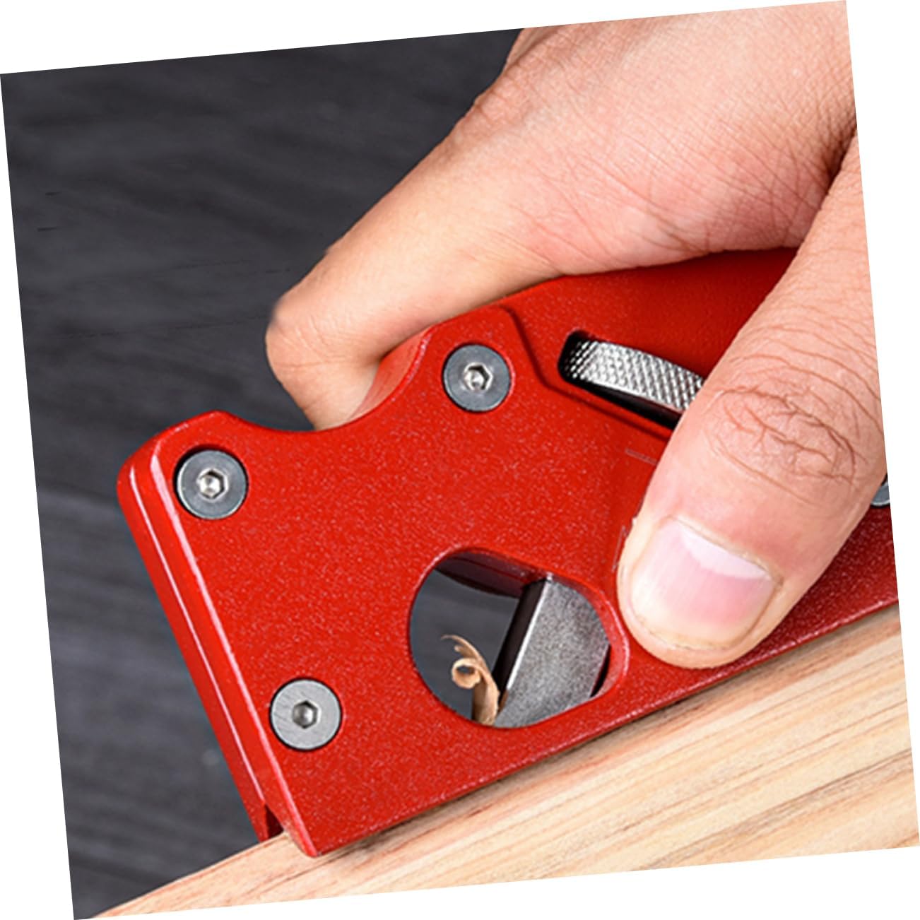 Portable Aluminum Alloy and Chamfer Plane for Woodworking Adjustable Edge Trimming Tool Level Gauge for Plasterboard Fiberboard and Planks