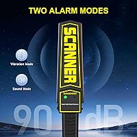 Vista 4 de RANSENERS Varita detector de metales portátil, varita de seguridad, alertas de sonido y vibración ajustables portátiles, detecta todos los productos