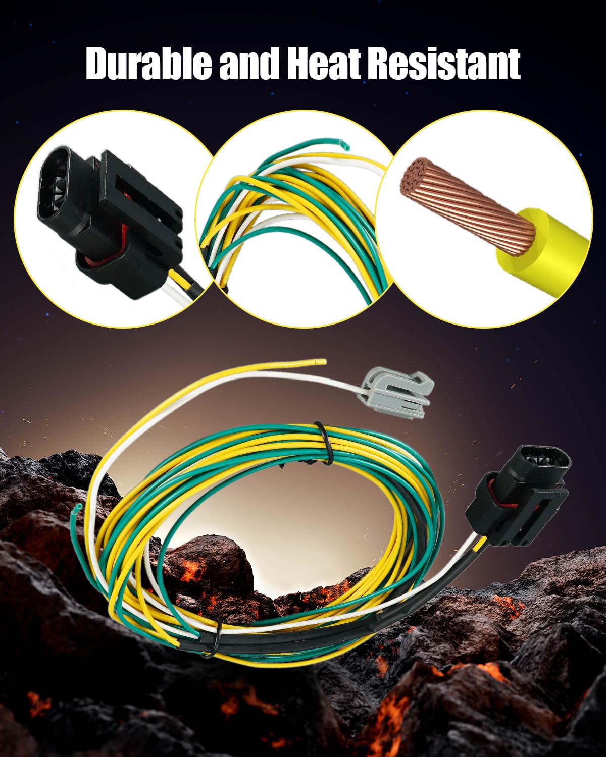 Alternator Stator Swap Wiring Cable Conversion Harness Kit Replace 30831 Fit for Ford 1984-Up F-150 F-250 Super Duty Ranger EXP Tempo, 2G to 3G Alternator System Upgrade Kit