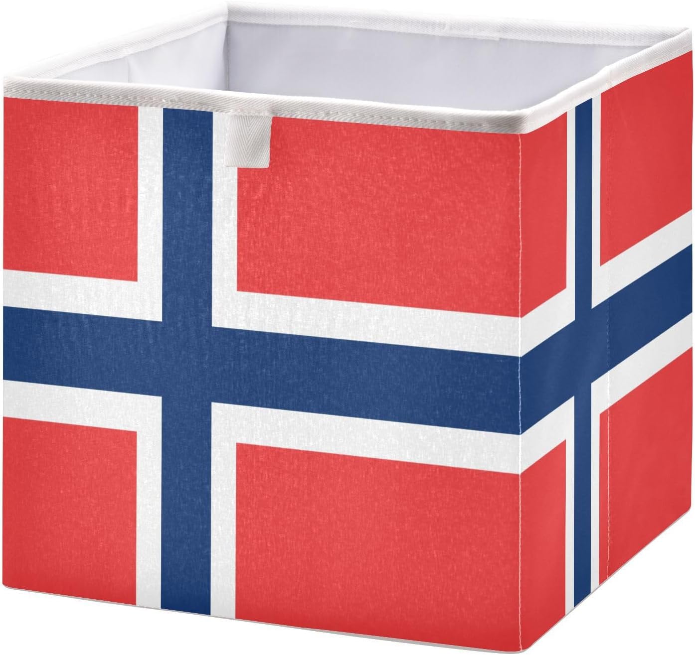 GuoChe Fabric Storage Cube Bin Foldable Cloth Storage Organizer Baskets for Office Shelf Clothes Decor Norway National Flag Perfect Business Concepts