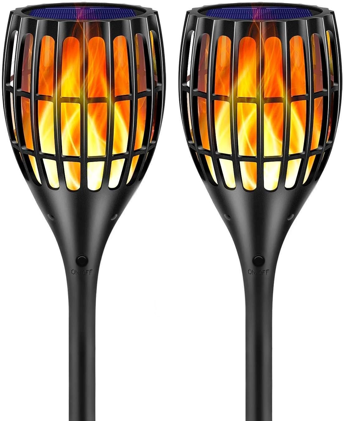 Solar Lights Outdoor 43" Flickering Flame Solar Torch Lights