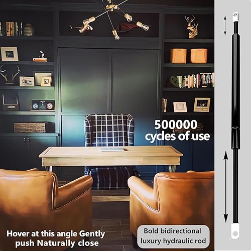 Miniatura 4 de Tlongxia Murphy - Kit de cama de bricolaje con parachoques de gas grueso, marco de resorte, colchón oculto para armario plegable semiautomático,