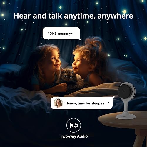 Miniatura 3 de BoyKeep Cámara interior 2K con tarjeta SD de 64 GB, cámaras de 5G2.4 GHz para seguridad del hogar, cámara para mascotas interior con aplicación de