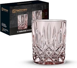 Nachtmann Whisky Gläser, 2-teiliges Set, 295 ml, Rosé, Noblesse, 104240, Tumbler aus Kristallglas, Whiskygläser spülmaschinenfest