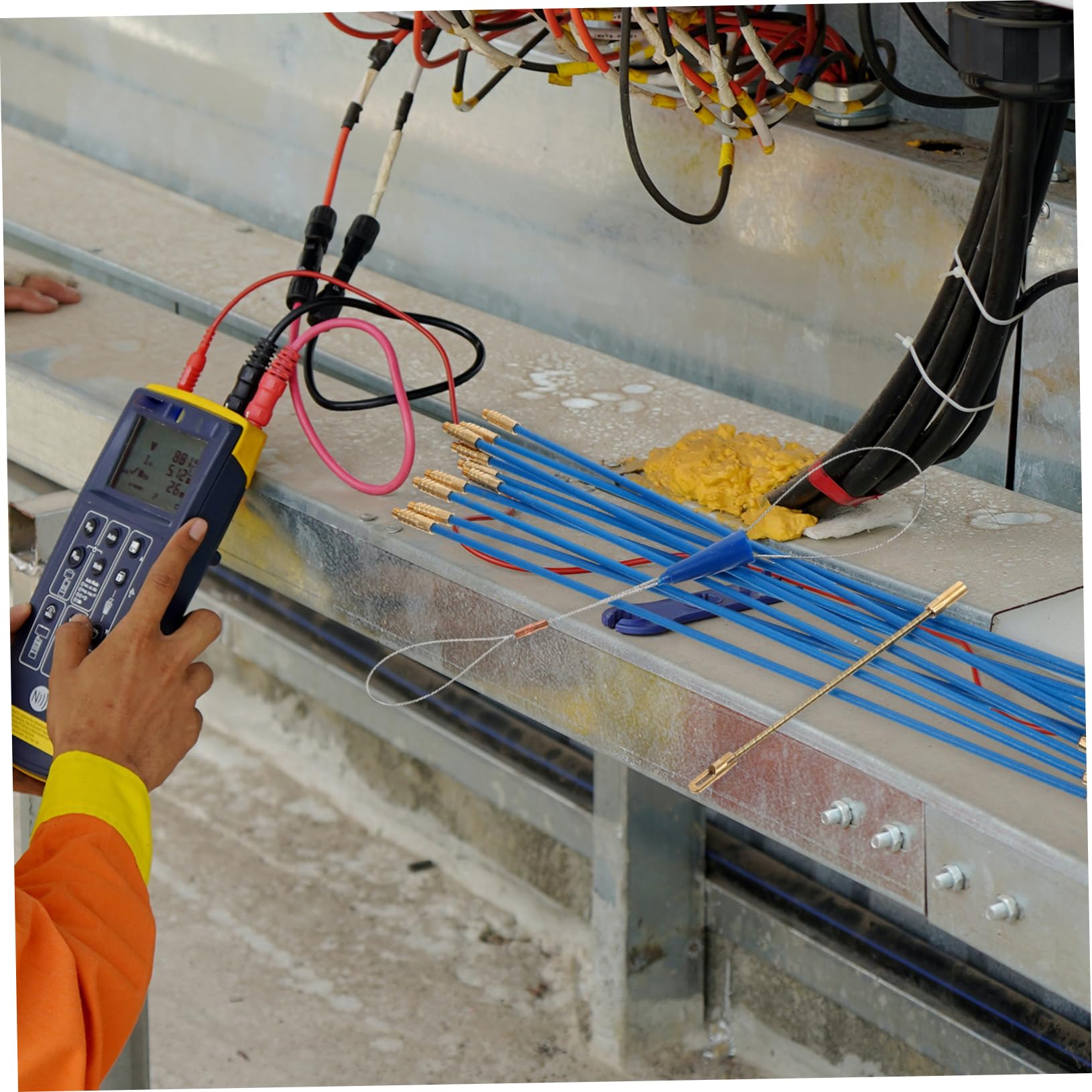 STOBOK 2 Sätze Glasfaser Durchziehhilfe Fischband Einziehwerkzeug für Elektroinstallation für Decken mit Zusätzlicher Befestigung für Sicheren Halt